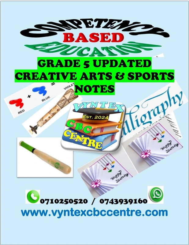 Grade 5 Creative Arts & Sports Notes. image 1