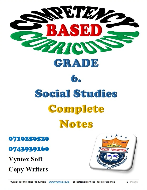 Grade 6 Social studies Notes image 1