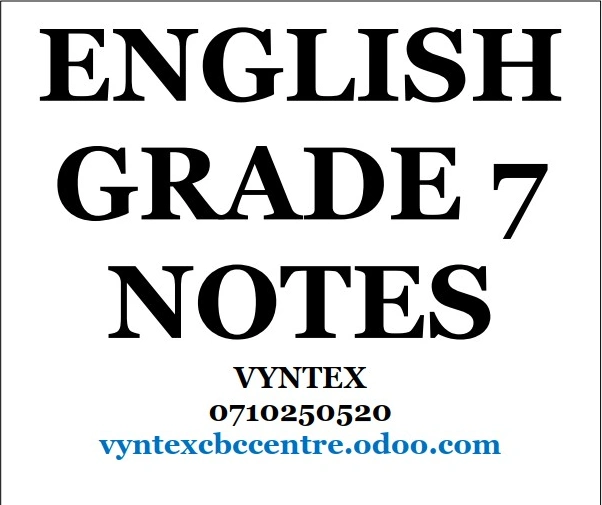Grade 7 English Notes image 1