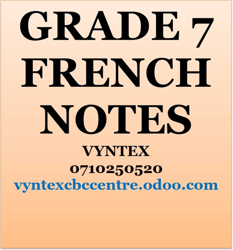 Grade 7 French Notes image 1