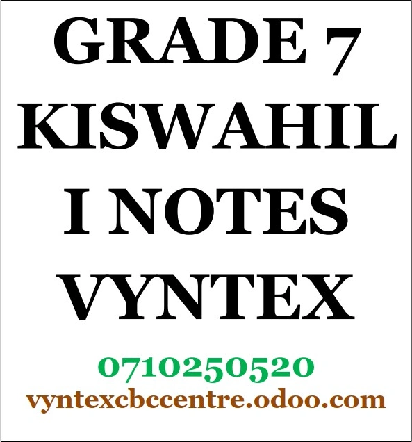Grade 7 Kiswahili  Notes image 1