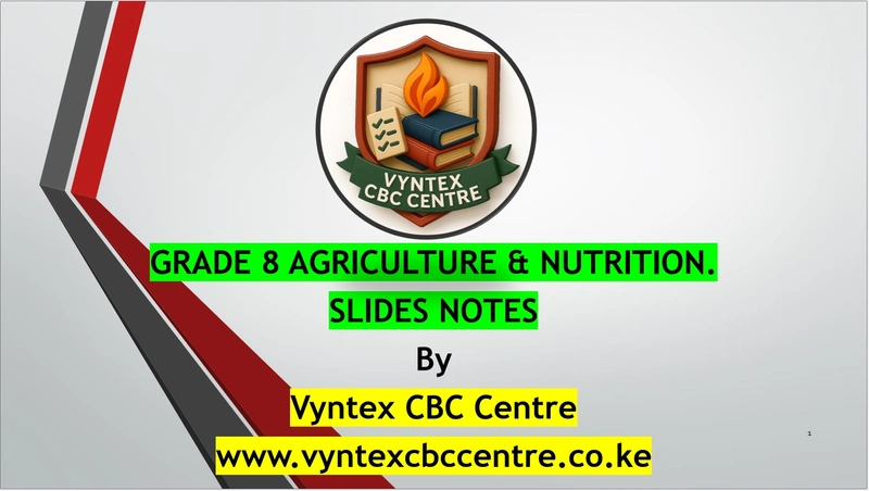 Grade 8 Agriculture Slides Notes image 1