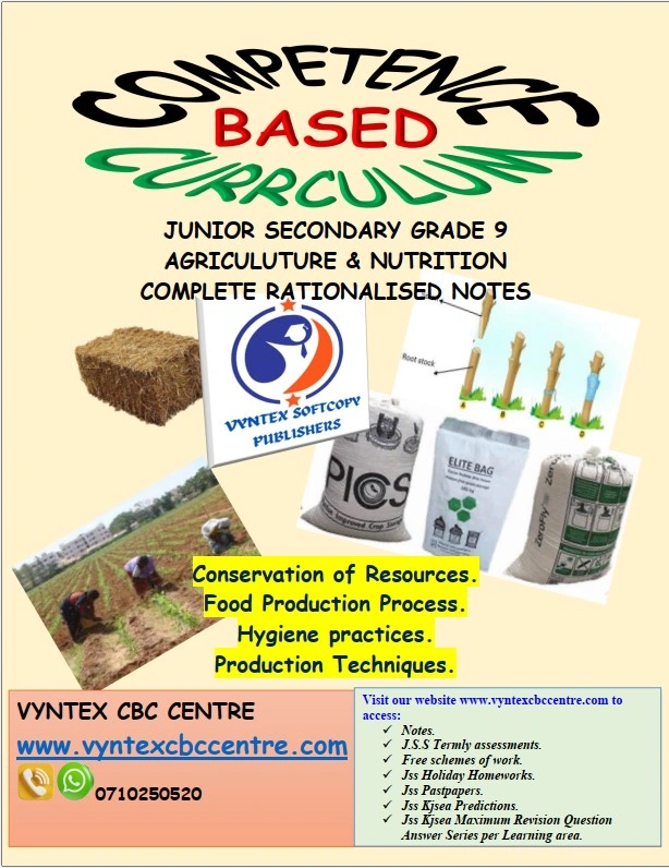 Grade 9 Agriculture Notes. image 1