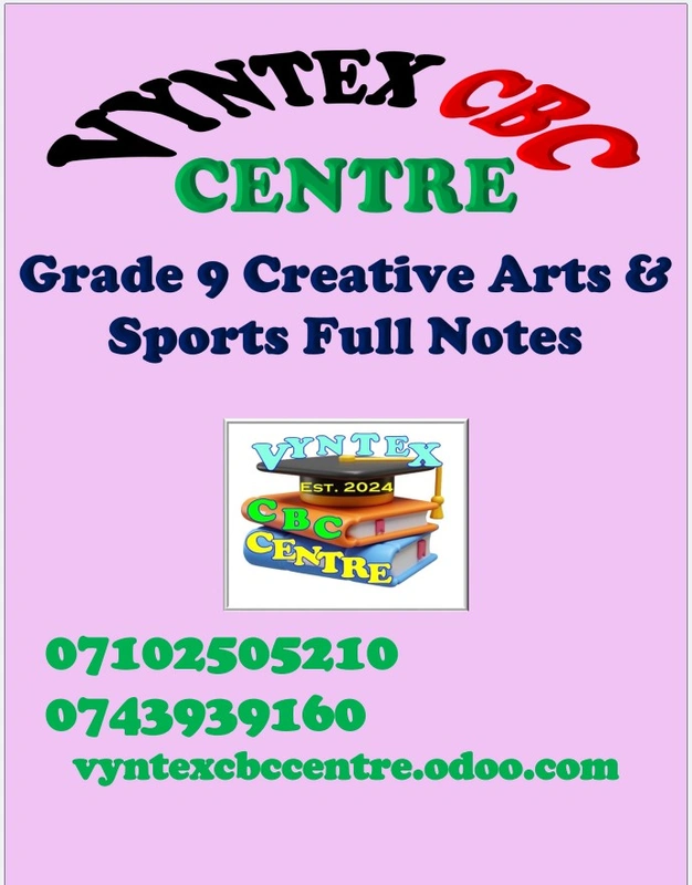 Grade 9 Creative arts & Sports Notes image 1