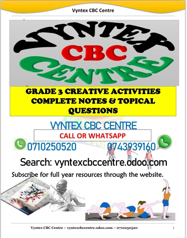 Grade 3 Creative Activities Notes. image 1