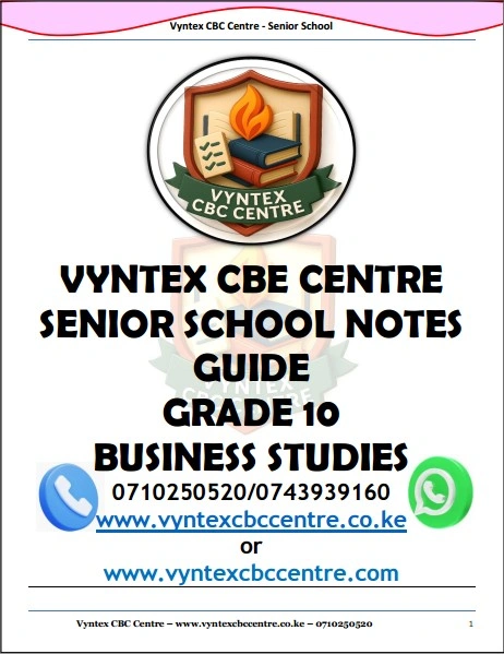 Grade 10 Business Studies Notes guide. 1