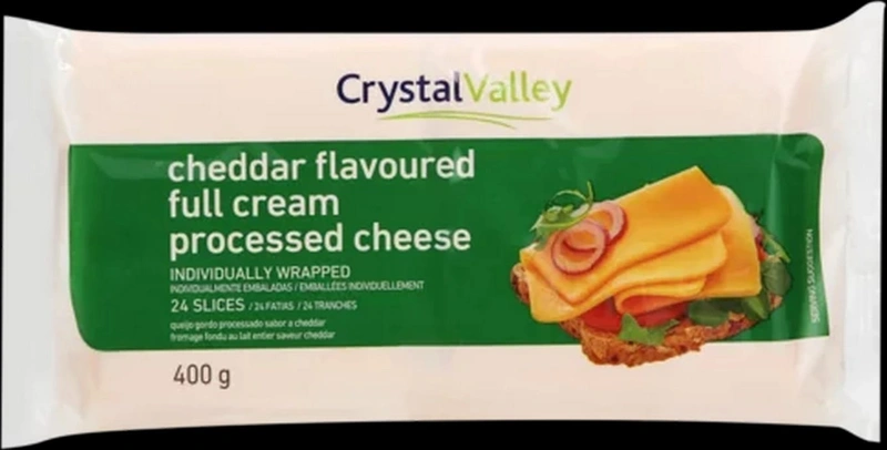 Crystal valley cheddar flavoured full cream processed cheese (400g) 1